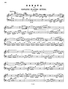 Partition complète, Sonata en C major, C major, Rutini, Giovanni Marco