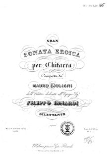 Partition complète, Gran Sonata Eroica, Op.150, A Major, Giuliani, Mauro