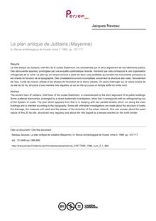 Le plan antique de Jublains (Mayenne) - article ; n°1 ; vol.3, pg 107-117