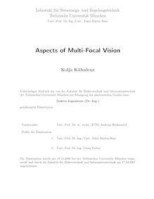 Aspects of multi-focal vision [Elektronische Ressource] / Kolja Kühnlenz