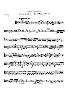 Partition altos, Piano Concerto No.2, B♭ major, Beethoven, Ludwig van