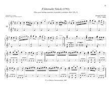 Partition No.21 en G major, pièces pour mécanique orgue, Haydn, Joseph