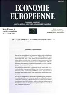 ECENOMIE EUROPEENNE. Supplément A Analyses économiques N° 2 - Février 1995