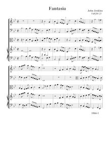 Partition Fantasia VdGS No. 21 - partition complète, fantaisies et Pavin pour 3 violes de gambe et orgue