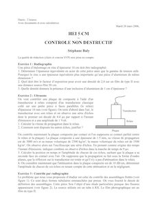 Controle non destructif 2006 Conception mécanique Hautes Etudes d Ingénieur (Lille)