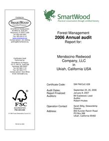 Mendocino Redwood FM audit 06