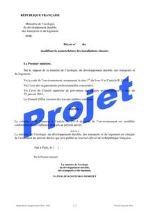 RÉPUBLIQUE FRANÇAISE Ministère de l écologie, du développement ...