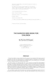 The Burgess Bird Book for Children