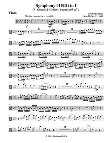 Partition altos, Symphony No.15  Black Halloween , F minor, Rondeau, Michel par Michel Rondeau