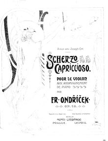 Partition Score et partition de violon, Scherzo Capriccioso pour Violon et Piano, Op.18