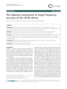 The objective assessment of cough frequency: accuracy of the LR102 device