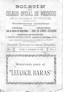 Boletín del Colegio Oficial de Médicos de la Provincia de Córdoba, n. 003 (1921)