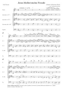 Partition compléte, Herz und Mund und Tat und Leben, Bach, Johann Sebastian