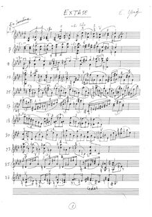 Partition compositeur s reduction of pour orchestre , partie pour a 2nd violon., Extase, Op.21