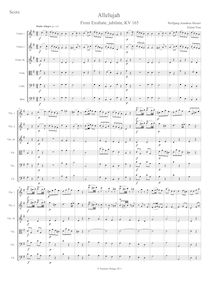 Partition Score et parties pour corde orchestre (en G major), Exsultate, jubilate