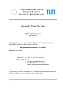 Community driven data grids [Elektronische Ressource] / Tobias Scholl