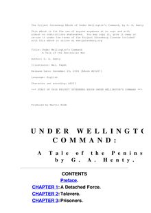 Under Wellington s Command - A Tale of the Peninsular War