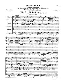 Partition complète, Sub tuum praesidium, F major, Mozart, Wolfgang Amadeus