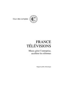 Rapport de la Cour des comptes sur France Télévisions