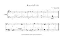 Partition complète, Jesu, meine Freude, BWV Anh.76, E minor, Bach, Johann Sebastian