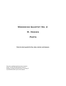 Partition parties complètes, Woodwind quatuor No.2, Hedien, Mark