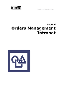 Tutorial: Orders Management Intranet