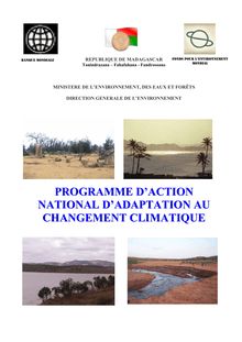 PROGRAMME D ACTION NATIONAL  D ADAPTATION AU CHANGEMENT CLIMATIQUE