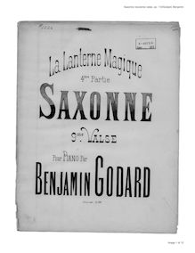 Partition No.5 - Saxonne (Neuvième Valse), Lanterne Magique, , partie IV, Op.110