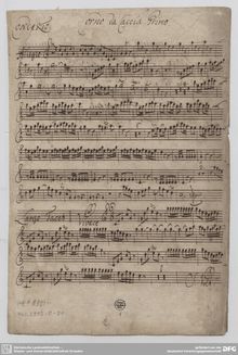Partition corde parties (2 ensembles), Concerto pour 2 cornes, E♭ major