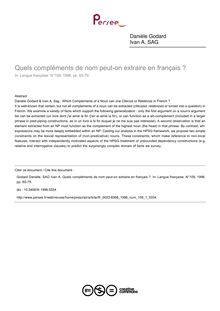 Quels compléments de nom peut-on extraire en français ? - article ; n°1 ; vol.109, pg 60-79