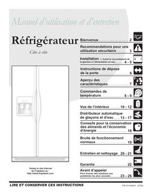 Notice Réfrigérateur Frigidaire  FSC23F7TDS5