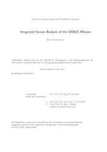Integrated sensor analysis of the GRACE mission [Elektronische Ressource] / Björn Frommknecht