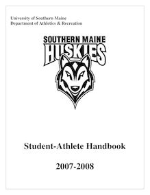 Student-Athlete Handbook 2007-2008