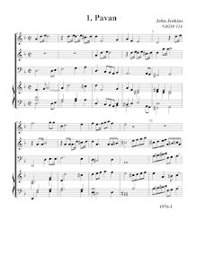 Partition complète, Airs pour 3 violes de gambe avec Lyra viole de gambe et clavecin par John Jenkins
