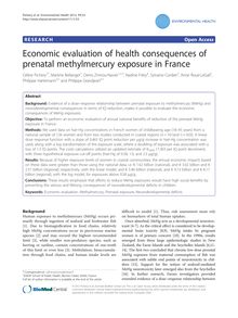 Economic evaluation of health consequences of prenatal methylmercury exposure in France