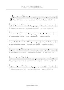 Partition complète, Stabat Mater Dolorosa, Gregorian Chant