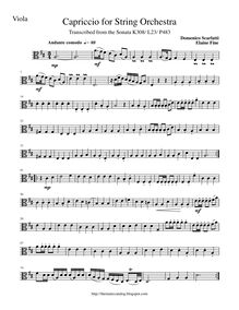 Partition altos, clavier Sonata en E major, Keyboard, Scarlatti, Domenico