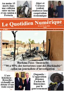 Le Quotidien Numérique d’Afrique n°1960 - du lundi 13 juin 2022