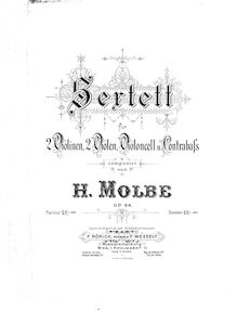 Partition violon II, Sextet pour cordes, D major, Molbe, Heinrich