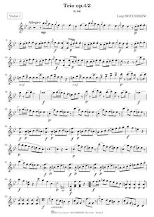 Partition , Trio en B♭ major, G.84, 6 corde Trios, G.83-88, Boccherini, Luigi