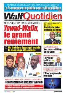 Walf Quotidien n°9130 - du vendredi 02 septembre 2022