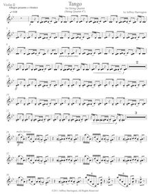 Partition violon II , partie, Tango pour corde quatuor, String Quartet No.7