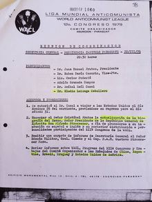 Acta de la Reunioìn de Coordinacion de 22 de marzo de 1979 obrante en el “Archivo del Terror”