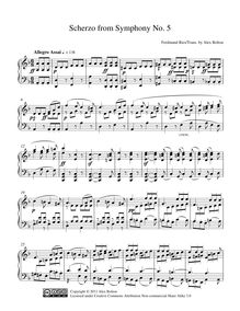 Partition complète, Symphony No.5, Op.112, D minor, Ries, Ferdinand par Ferdinand Ries