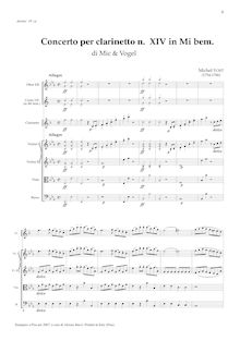 Partition complète, clarinette Concert No. 14, Yost, Michel