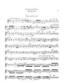Partition clarinette 1, 2, 3, basse clarinette (B♭), Brigg Fair