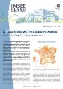 Revenus fiscaux 2001 en Champagne-Ardenne : moins élevés qu en France de province