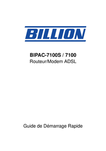 Notice ADSL Billion  BiPAC 7100S