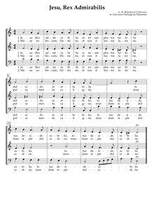 Partition complète, Jesu! Rex admirabilis, Palestrina, Giovanni Pierluigi da