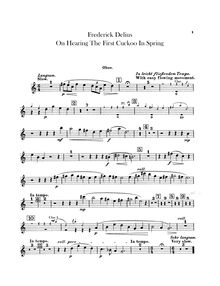 Partition hautbois, 2 pièces pour petit orchestre, Delius, Frederick